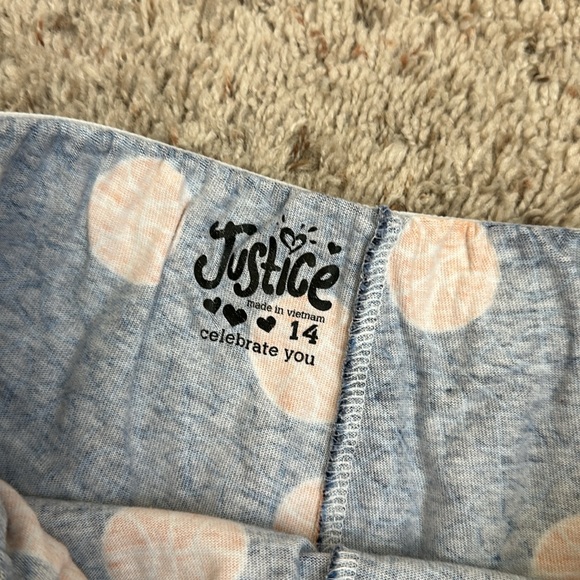 GIRLS Justice basketball sleep shorts size 14 - Picture 2 of 8